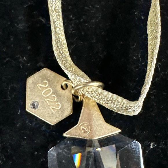 Swarovski 2022 Crystal Snowflake Ornament with Gold Ribbon - Picture 2 of 4